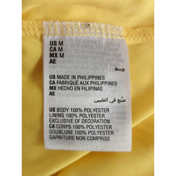 Charter Club Lace Eyelet Yellow Flutter Sleeve Mini Dress Medium NWT Retro Chic - Picture 8 of 10